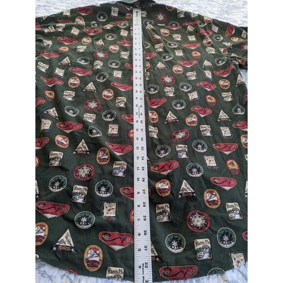 Vtg Y2K 90s Tommy Hilfiger Short Sleeve Button Shirt Ski Destination Men’s SZ M - Picture 11 of 13